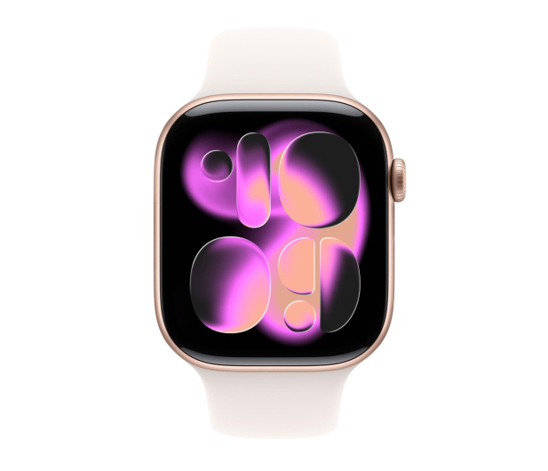 APPLE Watch Series 11 GPS 46mm Aluminiowa koperta (różowe złoto)/ Sportowy pasek (łagodny róż) - rozmiar S/M - 1362407 - zdjęcie 2